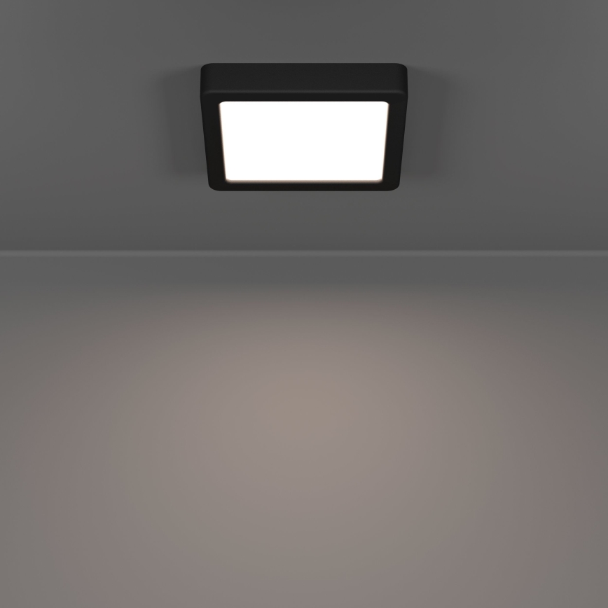 Eglo - Lámpara de techo LED 7 W/230 V 2700/4000/6500 K 15 x 15 cm negra