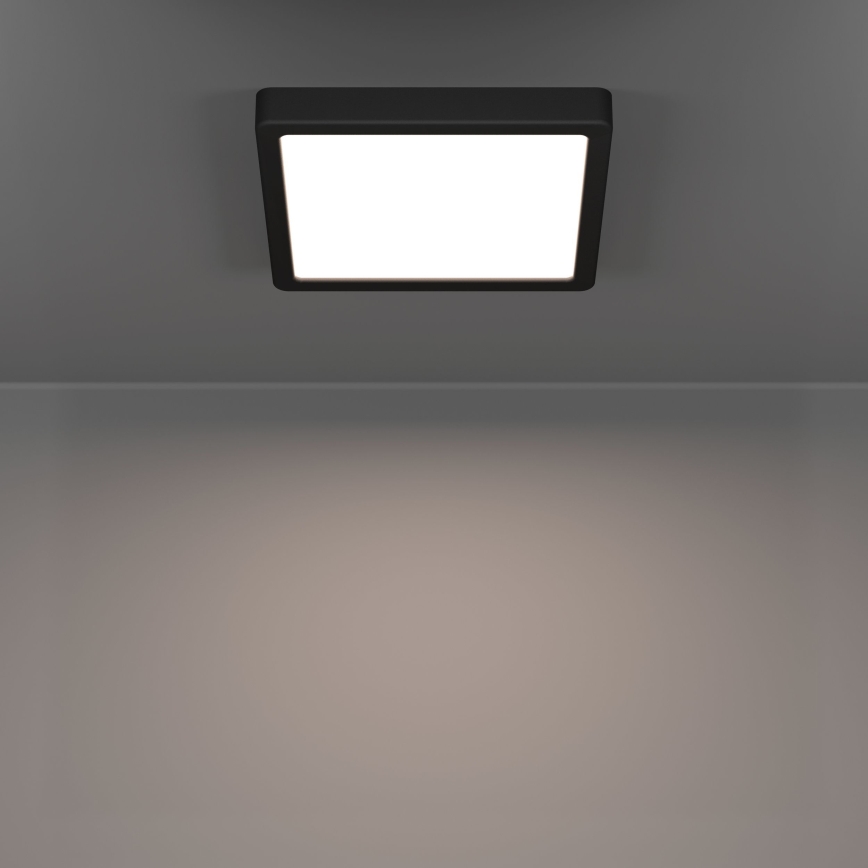 Eglo - Plafón LED/10,5W/230V 2700/4000/6500K 22x22cm negro