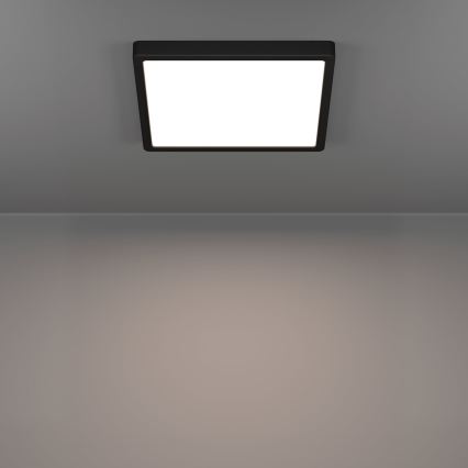 Eglo - Plafón LED/13W/230V 2700/4000/6500K 29x29cm negro