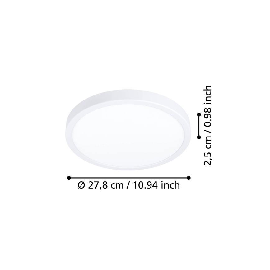 Eglo - Plafón LED/14,2W/230V 2700/4000/6500K Ø 27,8 cm blanco
