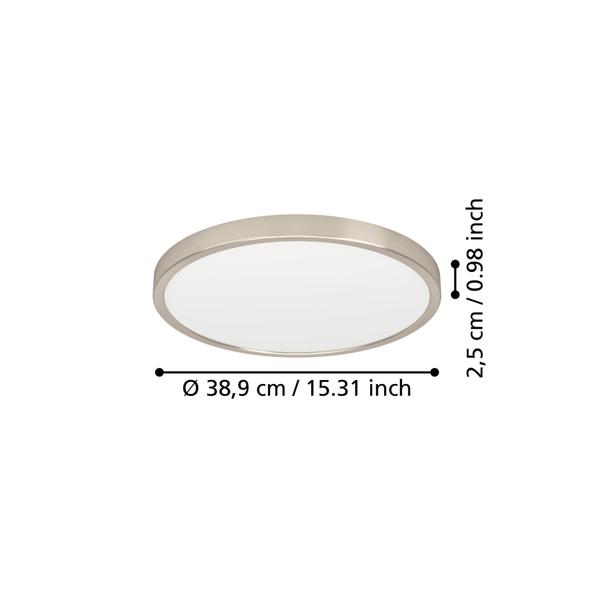 Eglo - Lámpara de techo LED/17W/230V 2700/4000/6500K Ø 38,9 cm cromo mate