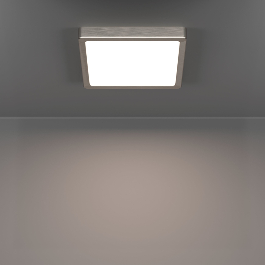 Eglo - Plafón LED 10,5W/230V 2700/4000/6500K 22x22 cm cromo mate