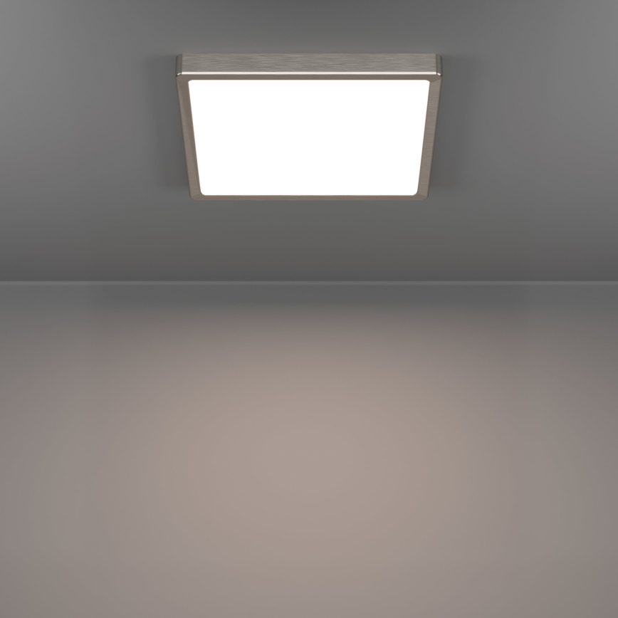 Eglo - Plafón LED 13W/230V 2700/4000/6500K 29x29 cm cromo mate