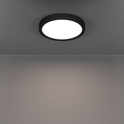 Eglo - Lámpara de techo LED para baño LED/11,5 W/230 V Ø 21,1 cm IP44 negra