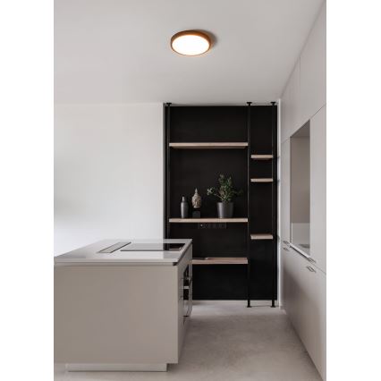 Eglo - Lámpara de techo LED para baño LED/14,2W/230V 2700/4000/6500K Ø 27,8 cm IP44 negra