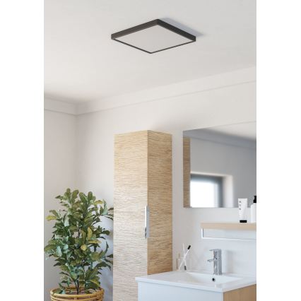 Eglo - LED Lámpara de techo para baño LED/13W/230V 29x29 cm IP44 negra