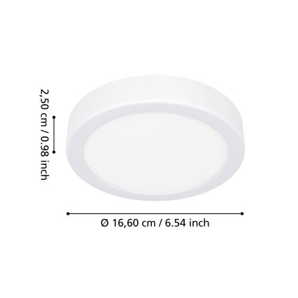 Eglo - Plafón LED de techo para baño LED/7,5W/230V Ø 16,6 cm IP44 blanco
