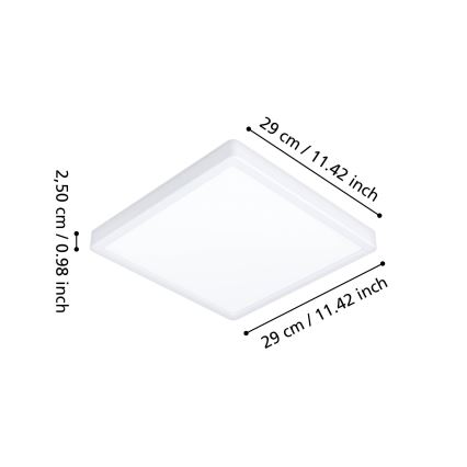 Eglo - Plafón LED para baño LED/13W/230V 29x29 cm IP44 blanco