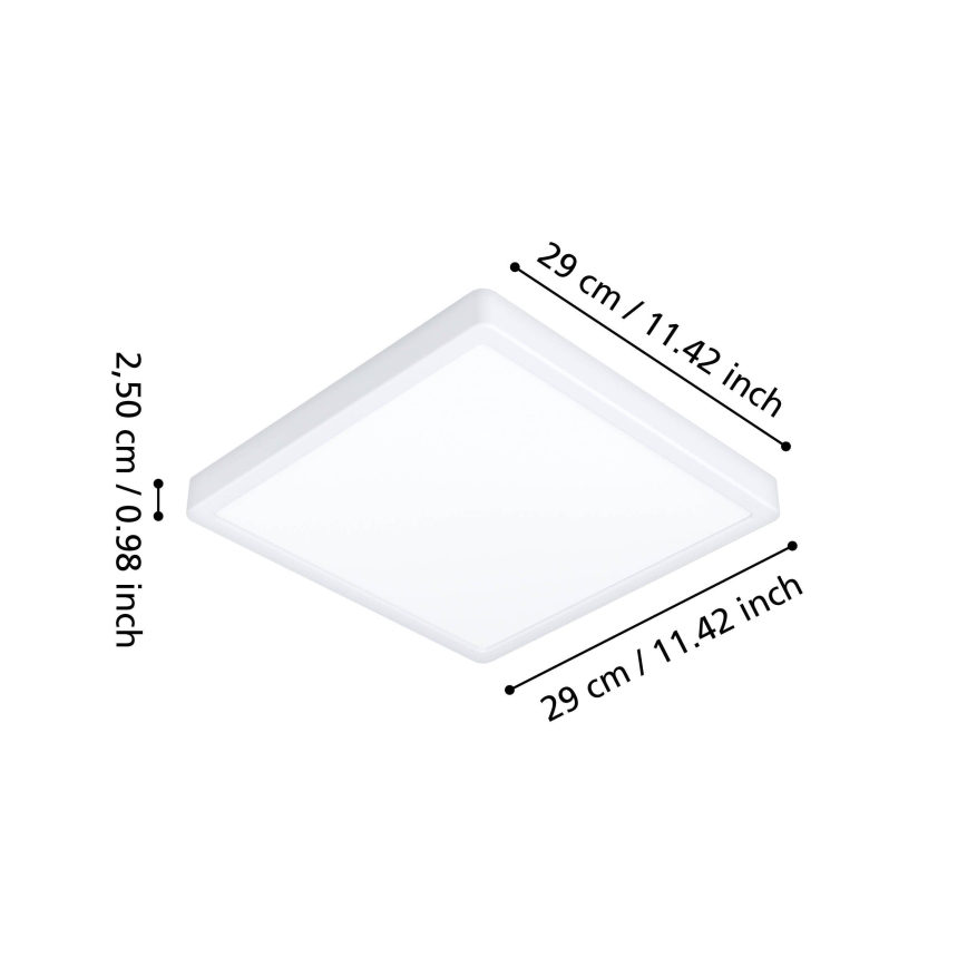 Eglo - Plafón LED para baño LED/13W/230V 29x29 cm IP44 blanco
