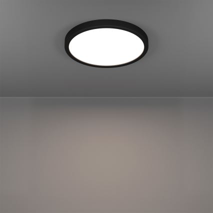 Eglo - Plafón de techo para baño LED RGBW regulable LED/14,3W/230V 2700-6500K Ø 27,8cm IP44 negro