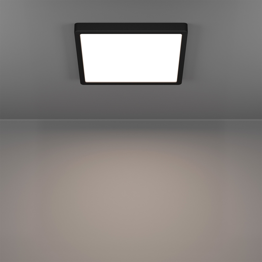 Eglo - Plafón de techo para baño LED RGBW regulable LED/13,5W/230V 2700-6500K 29,5x29,5 cm IP44 negro