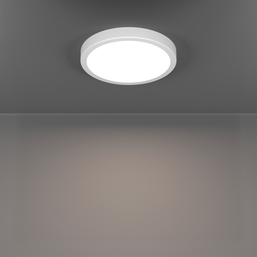 Eglo - Lámpara de techo LED RGBW regulable para baño, 11,2 W/230 V, 2700-6500K, diámetro 21,1 cm, IP44, blanco