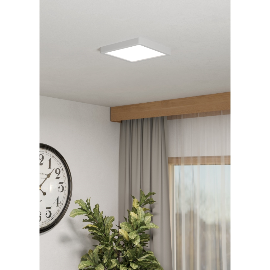 Eglo - Luminaria de techo para baño LED RGBW regulable LED/10,5W/230V 2700-6500K 22x22 cm IP44 blanca