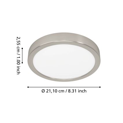 Eglo - Lámpara de techo para baño LED RGBW regulable LED/11,2W/230V 2700-6500K Ø 21,1 cm IP44 cromo mate