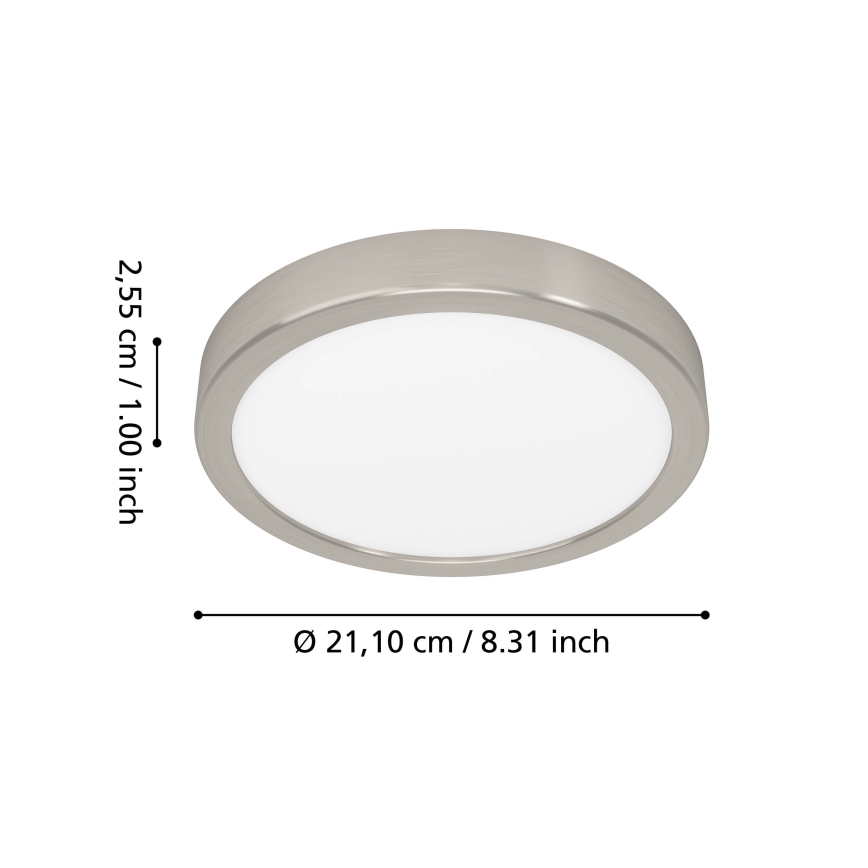 Eglo - Lámpara de techo para baño LED RGBW regulable LED/11,2W/230V 2700-6500K Ø 21,1 cm IP44 cromo mate
