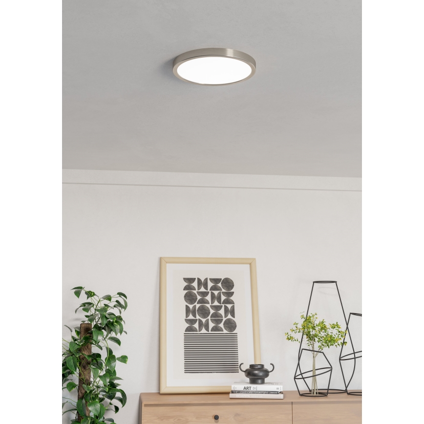 Eglo - Lámpara de techo regulable LED RGBW para baño LED/14,3W/230V 2700-6500K Ø 27,8 cm IP44 cromo mate