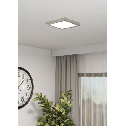 Eglo - Plafón LED RGBW regulable para baño LED/10,5W/230V 2700-6500K 22x22 cm IP44 cromo mate