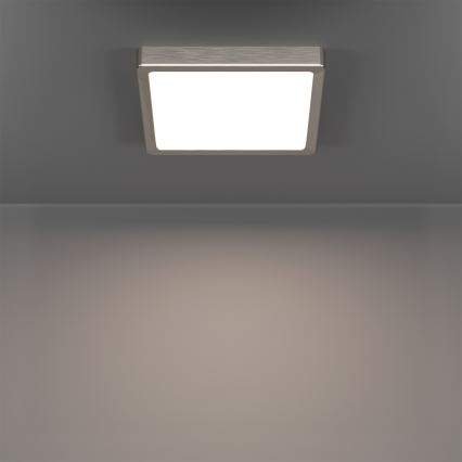 Eglo - Plafón LED RGBW regulable para baño LED/10,5W/230V 2700-6500K 22x22 cm IP44 cromo mate