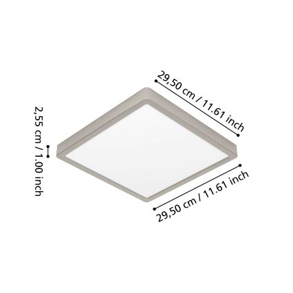 Eglo - Plafón LED RGBW regulable para baño LED/13,5W/230V 2700-6500K 29,5x29,5 cm IP44 cromo mate