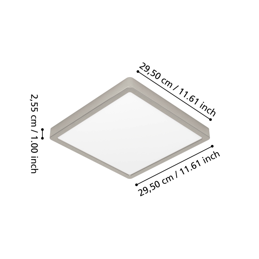 Eglo - Plafón LED RGBW regulable para baño LED/13,5W/230V 2700-6500K 29,5x29,5 cm IP44 cromo mate