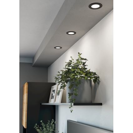 Eglo - Luminaria empotrada LED/3,7W/230V 2700/4000/6500K Ø 8,8 cm negro