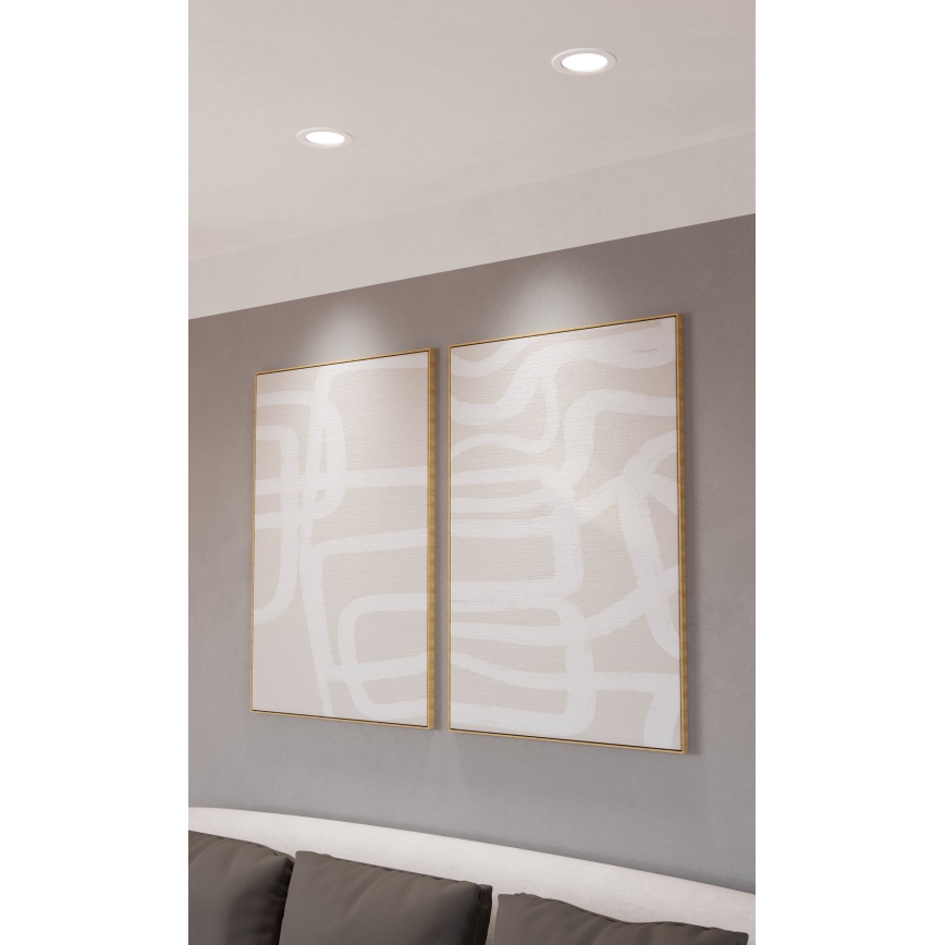 Eglo - Luminaria empotrada LED/6,3W/230V 2700/4000/6500K Ø 11,9 cm blanca