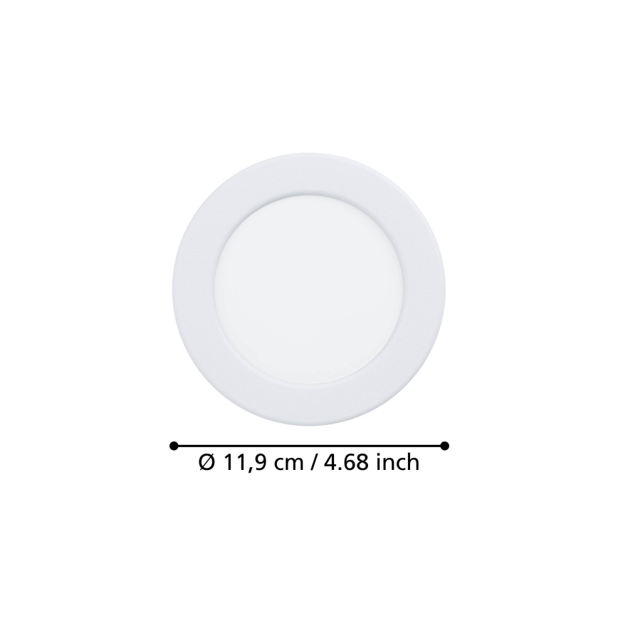 Eglo - Luminaria empotrada LED/6,3W/230V 2700/4000/6500K Ø 11,9 cm blanca
