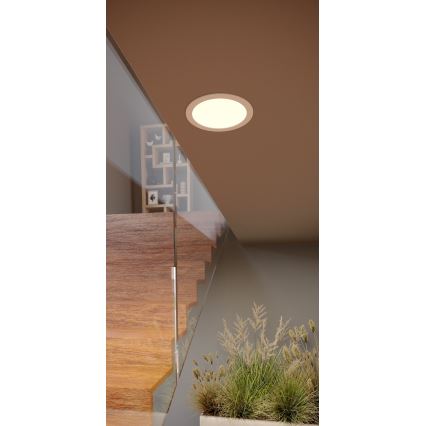 Eglo - Luminaria empotrada LED/10,5W/230V 2700/4000/6500K, diámetro 16,8 cm, blanca