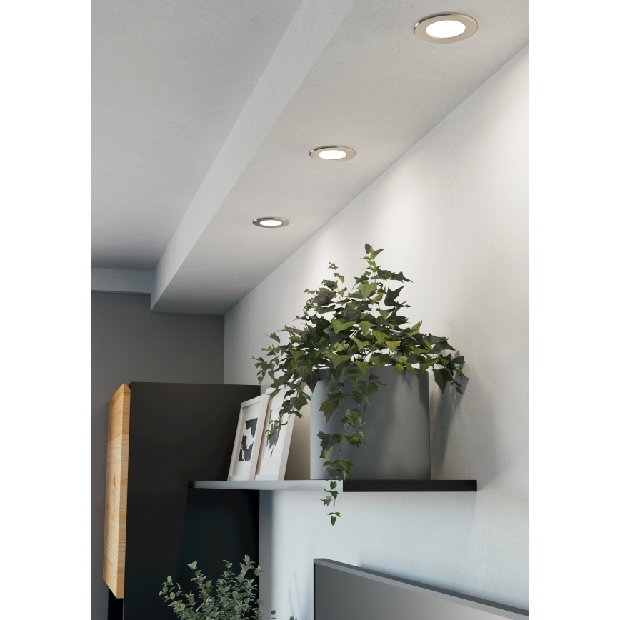Eglo - Luminaria empotrada LED/3,7W/230V 2700/4000/6500K diámetro 8,8 cm cromo mate