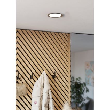Eglo - Luminaria empotrada LED/10,5W/230V 2700/4000/6500K Ø 16,8 cm cromo mate