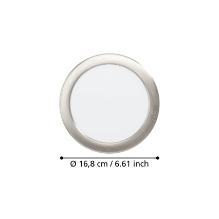Eglo - Luminaria empotrada LED/10,5W/230V 2700/4000/6500K Ø 16,8 cm cromo mate
