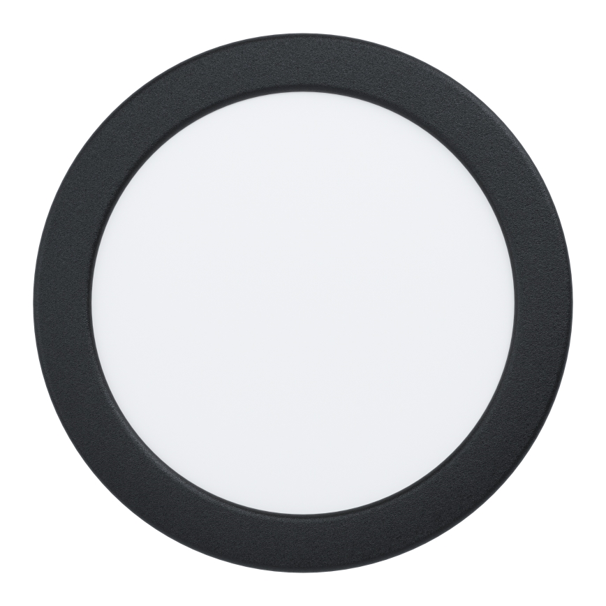 Eglo - Luminaria empotrada LED para baño 10,5 W/230 V 2700/4000/6500 K, diámetro 16,8 cm, IP44, negra