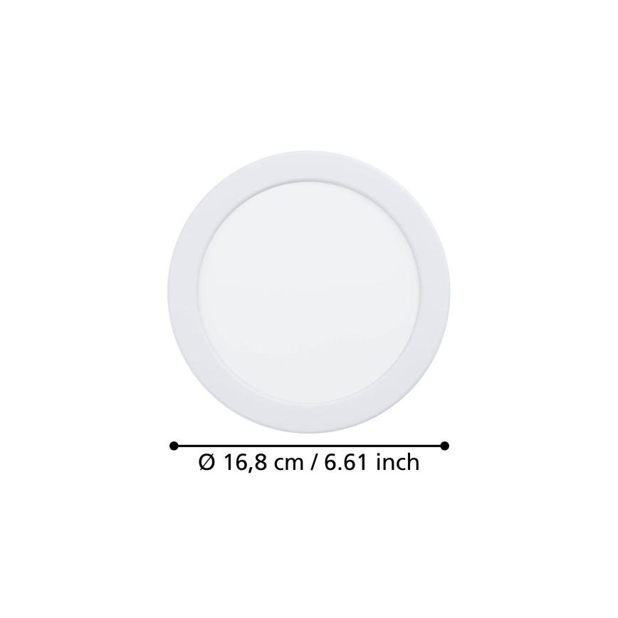 Eglo - Downlight empotrable LED para baño LED/10,5W/230V 2700/4000/6500K ø 16,8 cm IP44 blanco