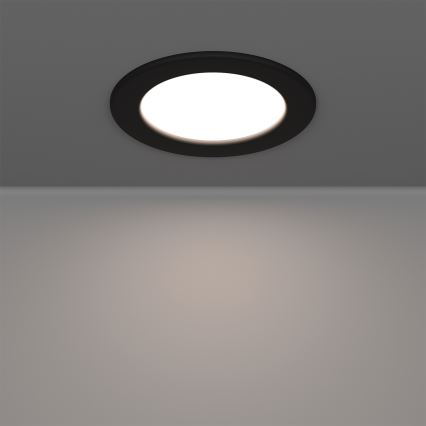 Eglo - Luminaria empotrada LED RGBW regulable para baño LED/5W/230V 2700-6500K Ø 12 cm IP44 negro