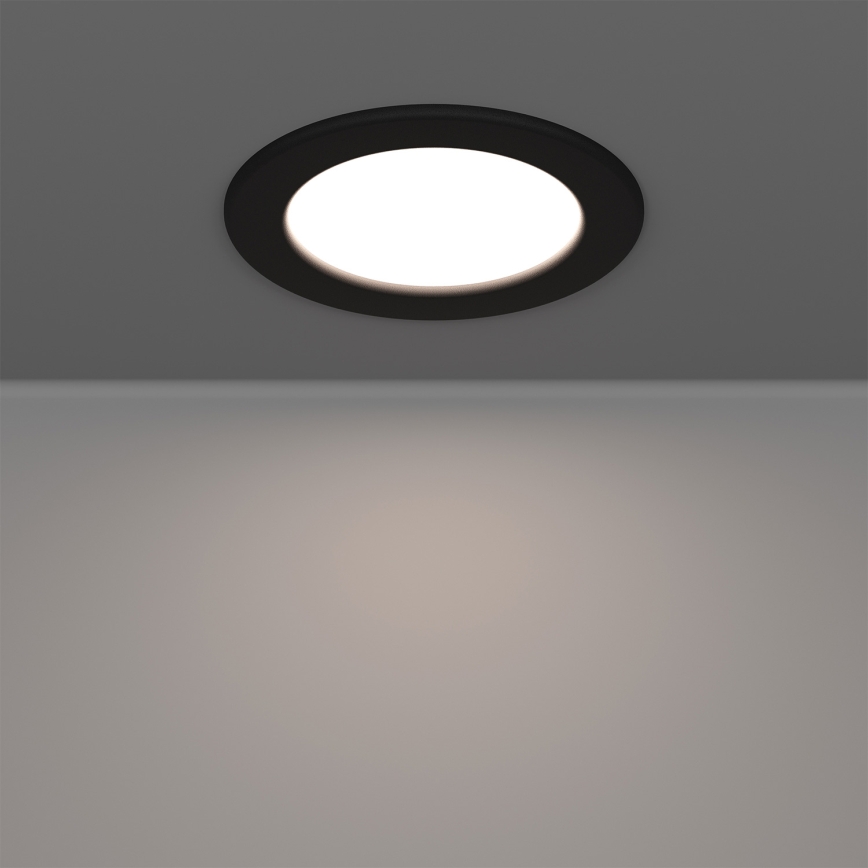 Eglo - Luminaria empotrada LED RGBW regulable para baño LED/5W/230V 2700-6500K Ø 12 cm IP44 negro