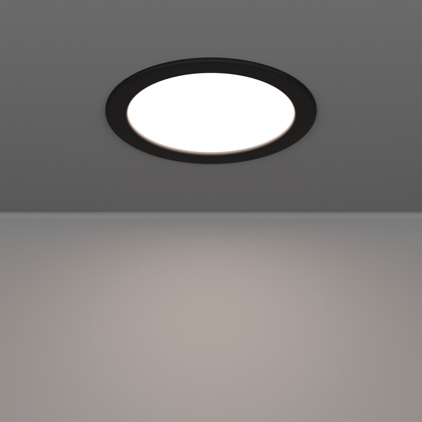 Eglo - Luminaria empotrada LED RGBW regulable para baño LED/9,5W/230V 2700-6500K diámetro 16,8 cm IP44 negro