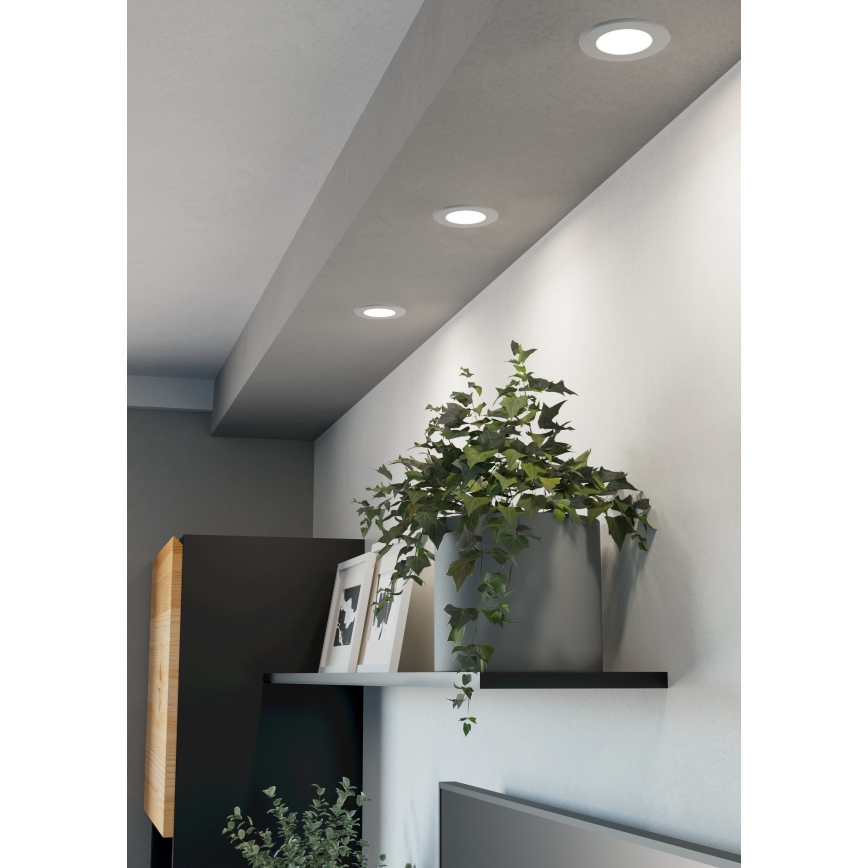 Eglo - Juego de 3 focos empotrables LED RGBW regulables para baño LED/2,8W/230V 2700-6500K Ø 8,8 cm IP44 blanco