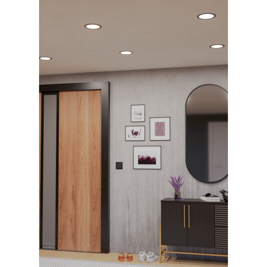 Eglo - LED RGBW Luminaria empotrada regulable para baño LED/9,5W/230V 2700-6500K Ø 16,8 cm IP44 cromo mate