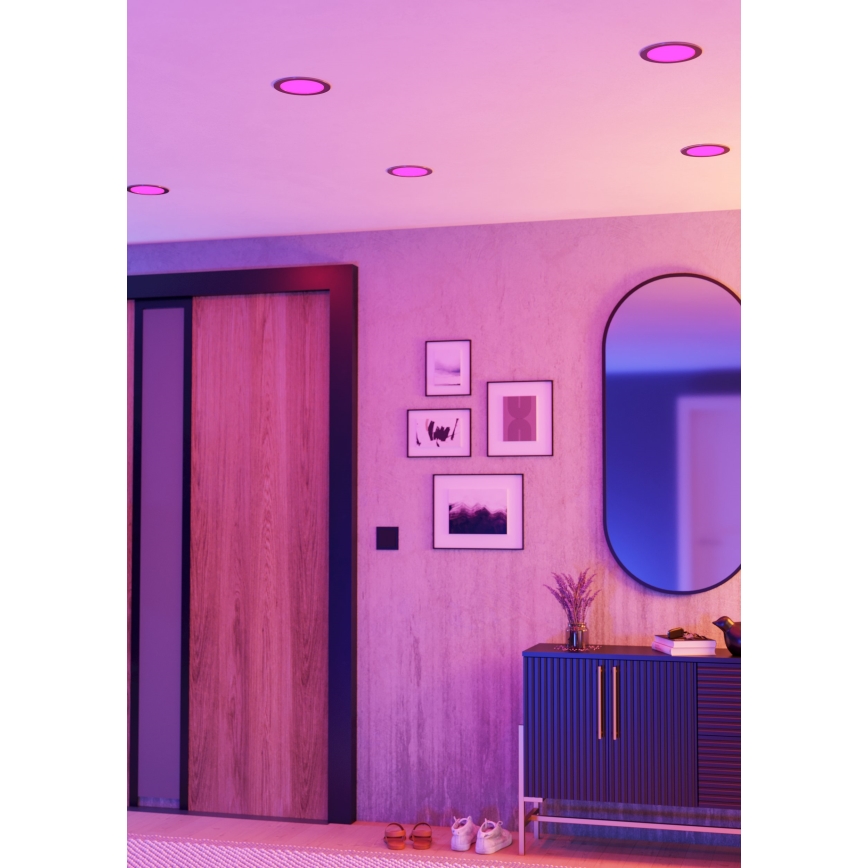 Eglo - LED RGBW Luminaria empotrada regulable para baño LED/9,5W/230V 2700-6500K Ø 16,8 cm IP44 cromo mate