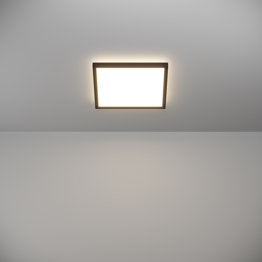 Eglo - Plafón LED de baño LED/13,4W/230V 2700/4000/6500K 29x29 cm IP44 negro