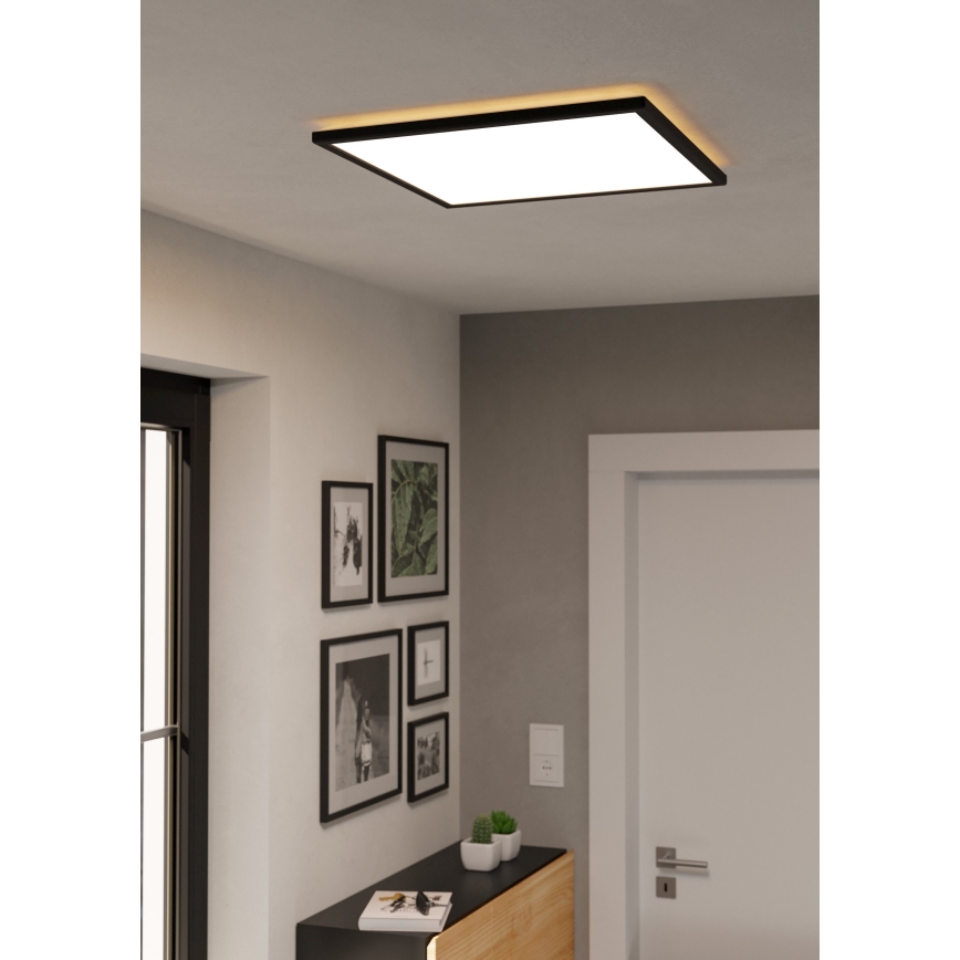 Eglo - Plafón LED de baño LED/17W/230V 2700/4000/6500K 50x50 cm IP44 negro
