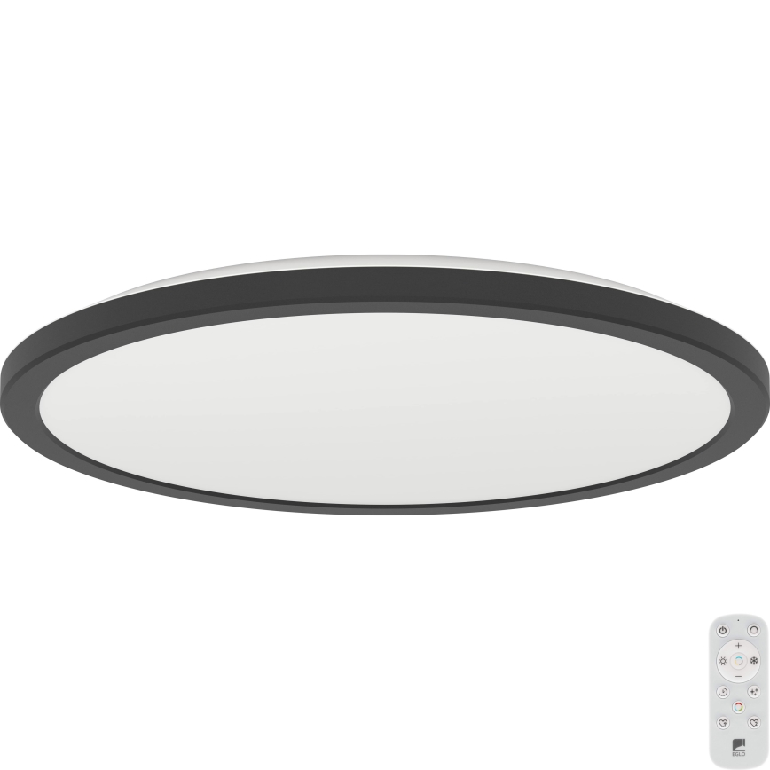 Eglo - Plafón de baño LED regulable LED/18,5W/230V 2700-6500K d. 38,9 cm IP44 negro + mando a distancia