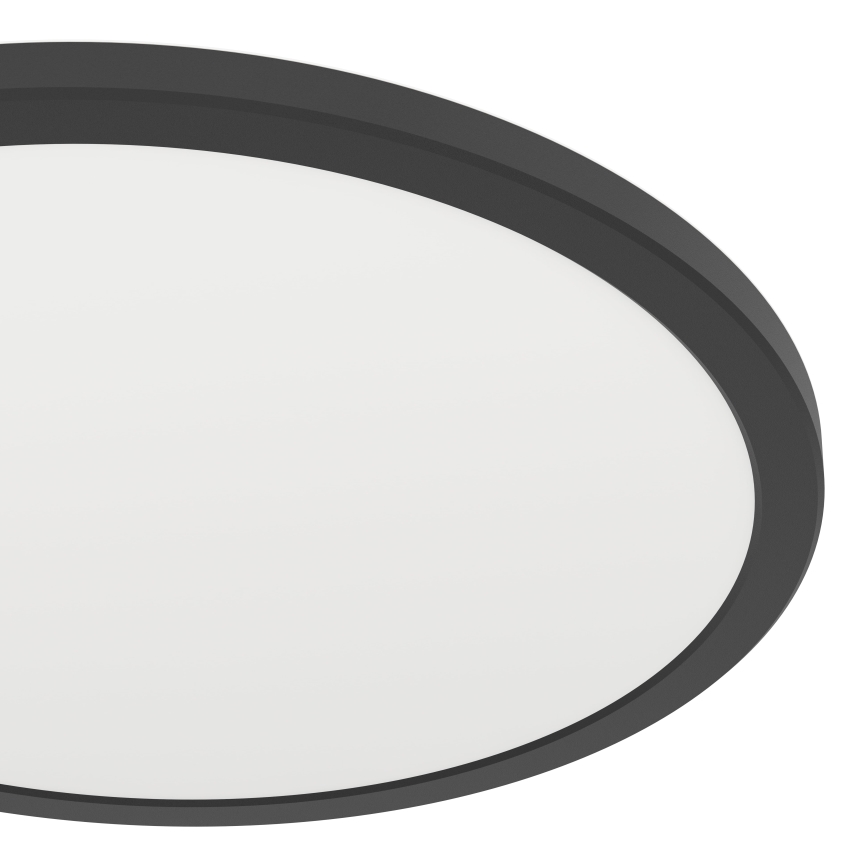 Eglo - Plafón de baño LED regulable LED/18,5W/230V 2700-6500K d. 38,9 cm IP44 negro + mando a distancia