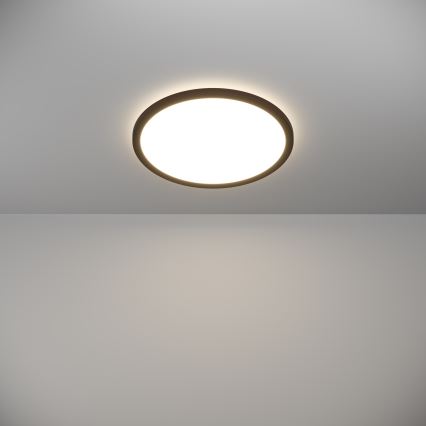 Eglo - Plafón de baño LED regulable LED/18,5W/230V 2700-6500K d. 38,9 cm IP44 negro + mando a distancia