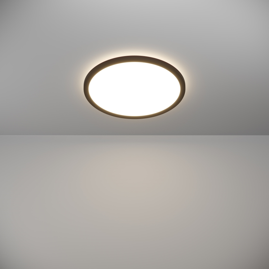 Eglo - Plafón de baño LED regulable LED/18,5W/230V 2700-6500K d. 38,9 cm IP44 negro + mando a distancia