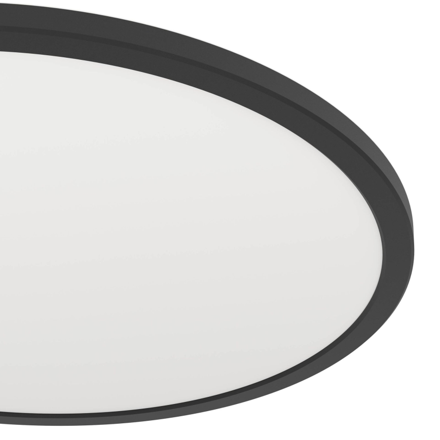 Eglo - Luz de techo LED regulable para baño LED/16,8W/230V 2700-6500K diá. 50 cm IP44 negro + control remoto
