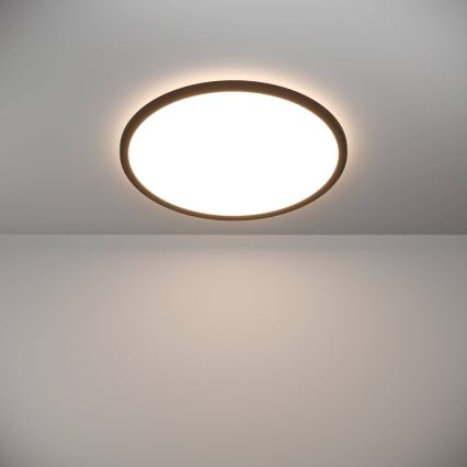 Eglo - Luz de techo LED regulable para baño LED/16,8W/230V 2700-6500K diá. 50 cm IP44 negro + control remoto