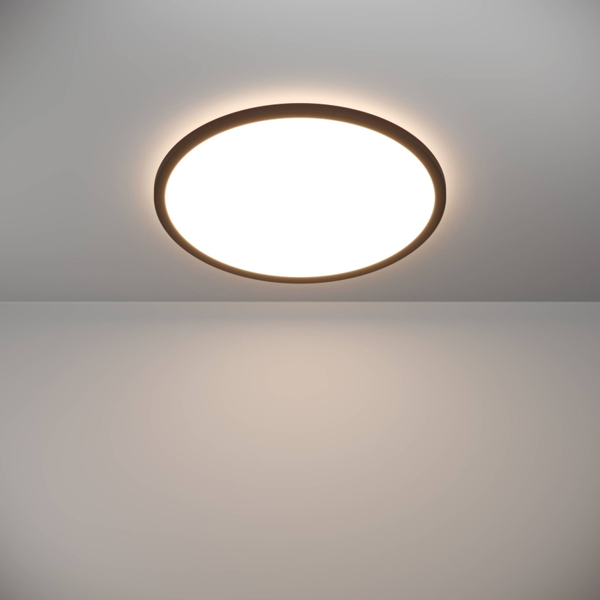 Eglo - Luz de techo LED regulable para baño LED/16,8W/230V 2700-6500K diá. 50 cm IP44 negro + control remoto
