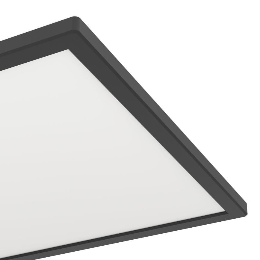 Eglo - Luz de techo LED regulable para baño LED/17,6W/230V 2700-6500K 39x39 cm IP44 negro + control remoto