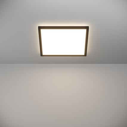 Eglo - Luz de techo LED regulable para baño LED/17,6W/230V 2700-6500K 39x39 cm IP44 negro + control remoto